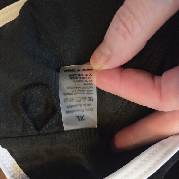 Swimall One Piece Swimsuit Black with White Trim Womens XL - Picture 13 of 13